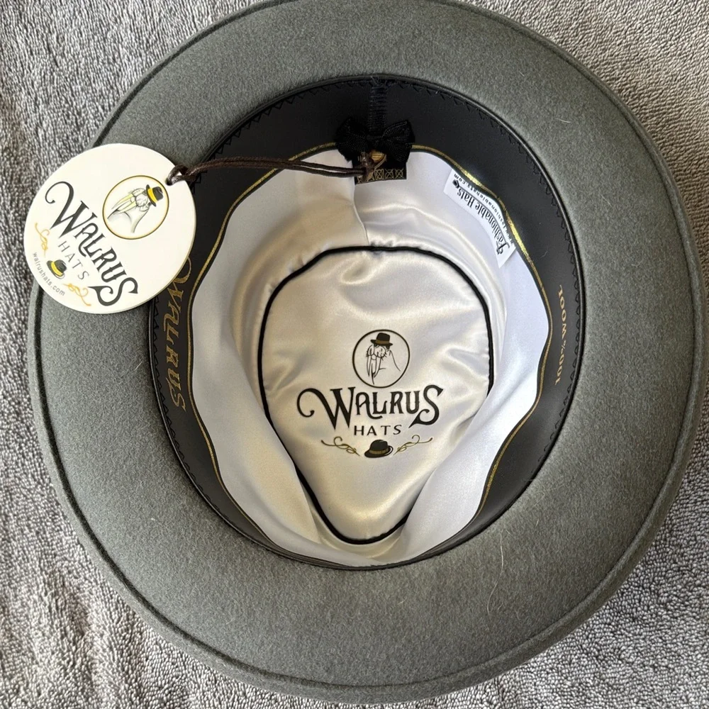 Classic Gray Fedora Hat - Picture 3 of 5